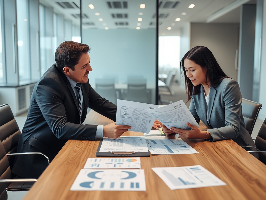 Nhóm chuyên gia đang phân tích hóa đơn và tài liệu thuế tại bàn họp trong văn phòng hiện đại với ánh sáng tự nhiên, thể hiện quy trình xử lý vi phạm về hóa đơn theo quy định mới nhất