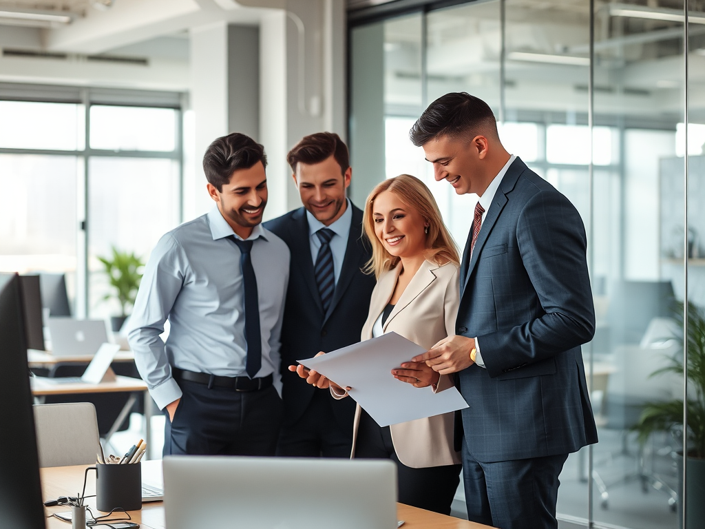 Nhóm chuyên gia phân tích dữ liệu SEO trên màn hình lớn trong văn phòng hiện đại